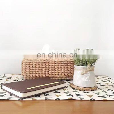 Hot Sale Handwoven Water Hyacinth Rectangular Tissue Box Cover Holder Bathroom Decoration Vietnam Manufacturer photo-5