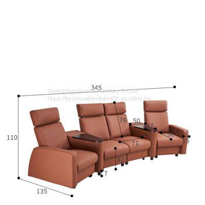 New Italian Minimalist Streles Smart Cinema Sofa Villa Luxury Vip Home Studio Leather Sofa photo-3