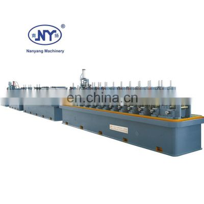 Standard tested round erw stainless steel pipe making machine tube mill line