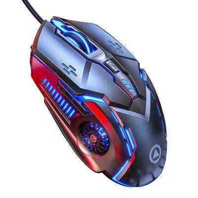 Venda rápida - Mouse de jogos USB G5 com fio óptico, 6 bot?es, luz colorida pulsante