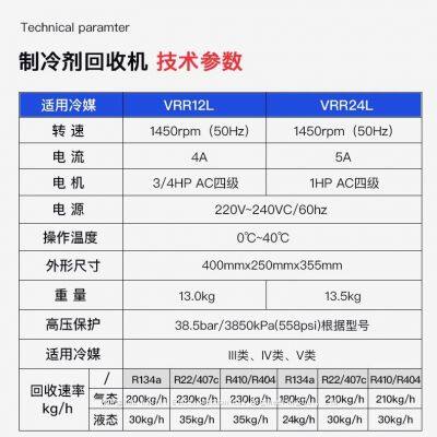 Flying Over VRR24 Air Conditioning Refrigerant Recovery Machine, Snow Type Fluorine Recovery Machine, Refrigerant Recovery Machine photo-4