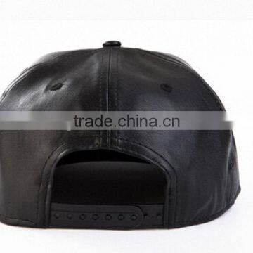 Guangzhou Factory Import Hat Wholesale Custom Leather Fashion Snapback Hat With Metal Zipper photo-3