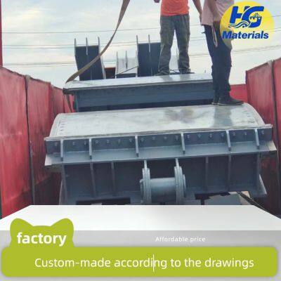 Arc-shaped steel sluice gate channel for water conservancy and farmland regulation, bidirectional watertight shut-off and drainage