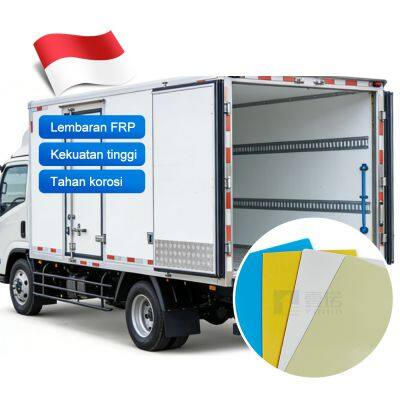 Jakarta Commercial Building Painel de Parede FRP Fibra de Vidro Reforçada à Prova d'Água e Anti-Corrosão, Instalável e Durável Lembaran FRP Panel