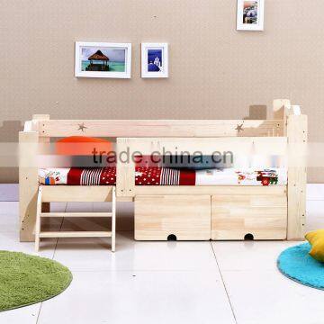 Деревянная детская кровать с выдвижными ящиками и поручнями. Лучший выбор по качеству. photo-2