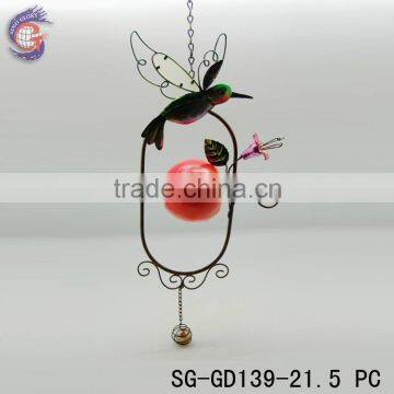 low price hanging glow in dark metal bird feeder garden decoration