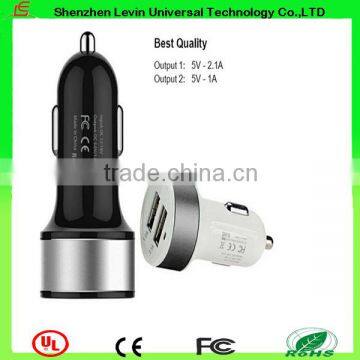 OEM Dc 12V Solar Battery Car Charger With Dual USB Ports For iPad, Tablet PC,Mobilephone