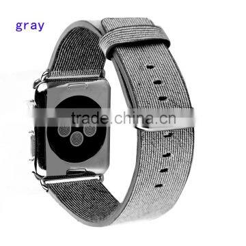 Top Quality Nylon Leather Watchband Loop For Apple Watch Strap 42 38 mm Bands photo-2