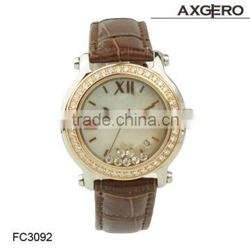 women fashion bling bling leather bracelet wrist watches china