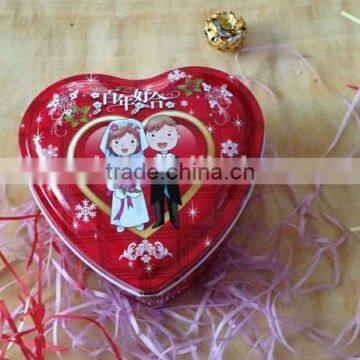 valentine's tin box,wedding chocolate tin box,square tin box with window