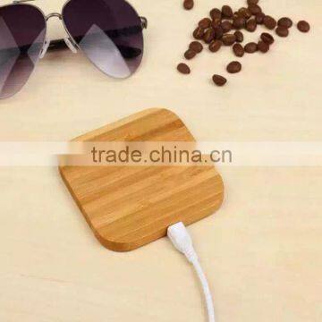 New 2016 Factory Price bamboo wireless charger qi standard for Samsung galaxy S2 mobile phone