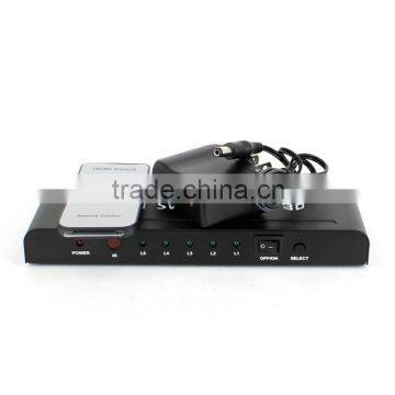 High quality HDMI switch 1.4, 3D compatible, 5x1 HDMI switcher in consumer electronics
