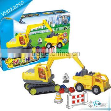 DIY Blocks Building Heavy Engineer Truck Toys Set