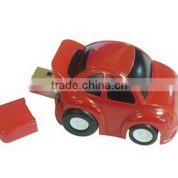 plastic Micro car shaped drive usb 2.0 red yellow blue color