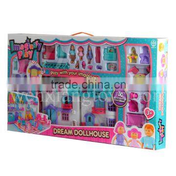 Plastic Villa Toy Dolls House And Furniture Sale