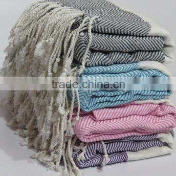 Hammam fouta towel with fringes Peshtemal tunsian fouta beach pareo