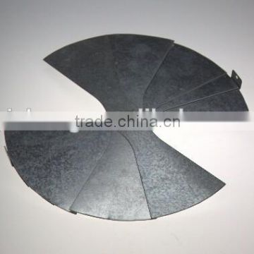 Fan blade damper for jet nozzle diffuser