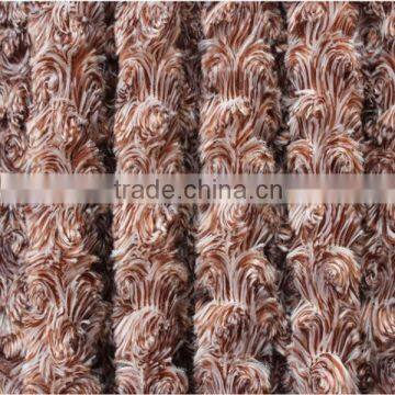 Fashion 100% polyester curly plush fabric