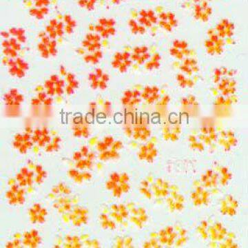 orange flower nail sticker factory