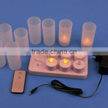 8pcs led rechargeable candle with reomte control