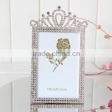 AN373 ANPHY European Style Fashion Wedding Household Decoration Six Inch Diamond Crown Photo Frame Stand Holder Display Stock
