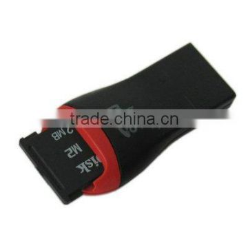 Red/ Black 2 in 1 USB TF Smart Card Reader