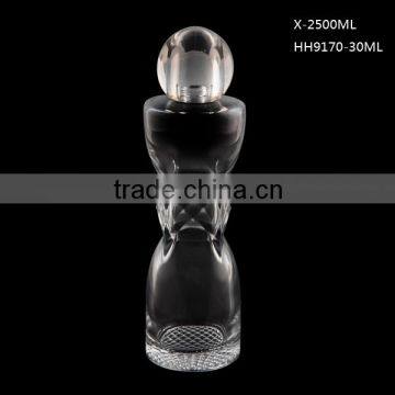 Fancy glass perfume bottles bamboo