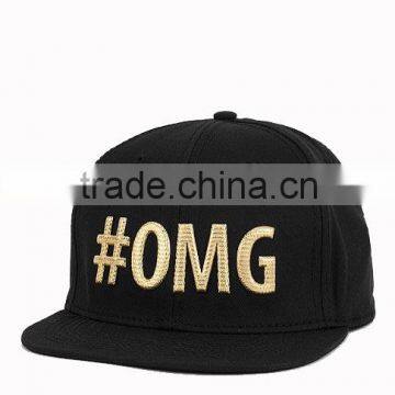 New Arrival 3D Embroidery Golden Metal Plate Snapback Hats photo-2