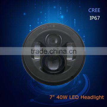 New arrival and Smart design 40W 7inch LED Headlight for Truck,Jeep vehicles
