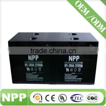 2v3000ah China factory NPP long life gel solar battery