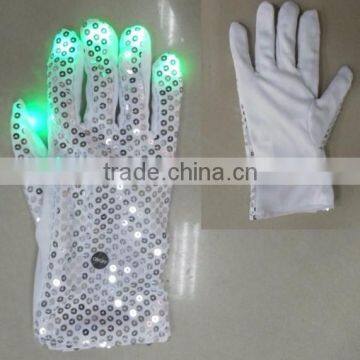 flashing glove with sequin