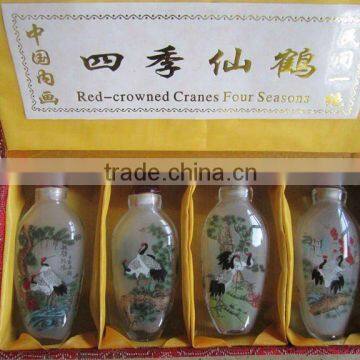 Chinese Old Glass Painting Snuff Bottle