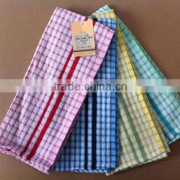 China supplier waffle check tea towels with four colours
