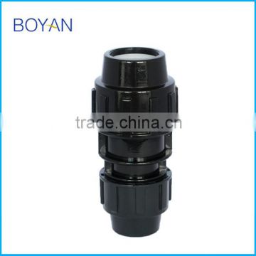 China Manufacturer plastic compression pipe fitting black pp compression reducer