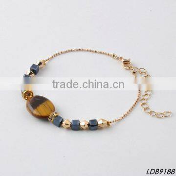 2016fashion agate beads tiny chain bracelet