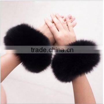 luxurious real fox fur cuffs