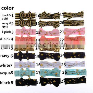 2015 various fancy baby cotton knotted headband for baby girls