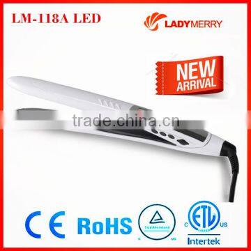 european nano flat iron titanium with logo printing