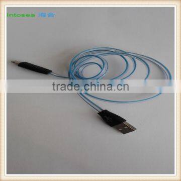Colorful Led Smiley Face Micro Usb Cable for Iphone 4,usb Flat Cable photo-4