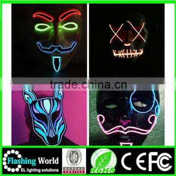 Interesting Vedio Music Actived Favorites Factory Custom Unisex Led Skin Mask photo-5