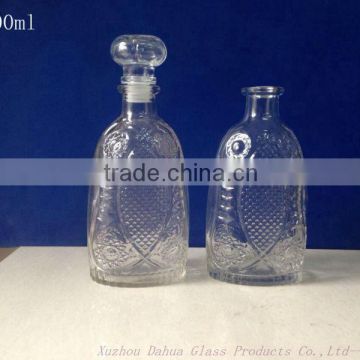 800ml glass wine bottles alcohol bottles with glass lid