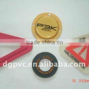 soft beautiful small pvc label/jeans pvc label embossed pvc label