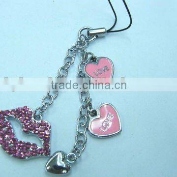 mouth charm mobile phone strap