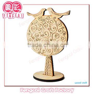 Love Bird Wood Stand Decoration for Christmas (wood crafts/wood gifts/wood arts in laser cut and engraving)