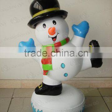 Popular lovely PVC decoration toy inflatable snowman in low price