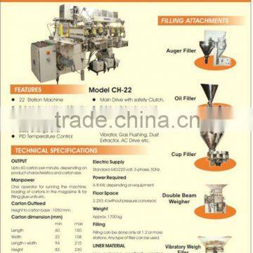 Cartons filling & sealing machine