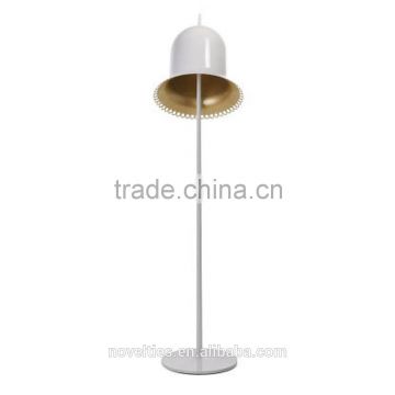 Modern Aluminum White Standing Lamps with Polka Dot Edged Shade for Hotels