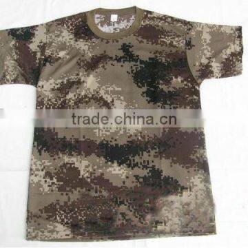 High quality short sleeve camouflage T-shirt for army