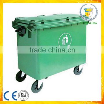 Large capacity outdoor garbage truck plastic waste trash bin