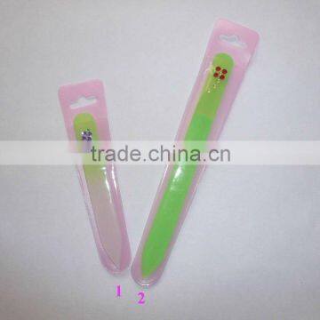 Crystal nail files with acrylic rhinestones